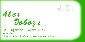 alex dobozi business card